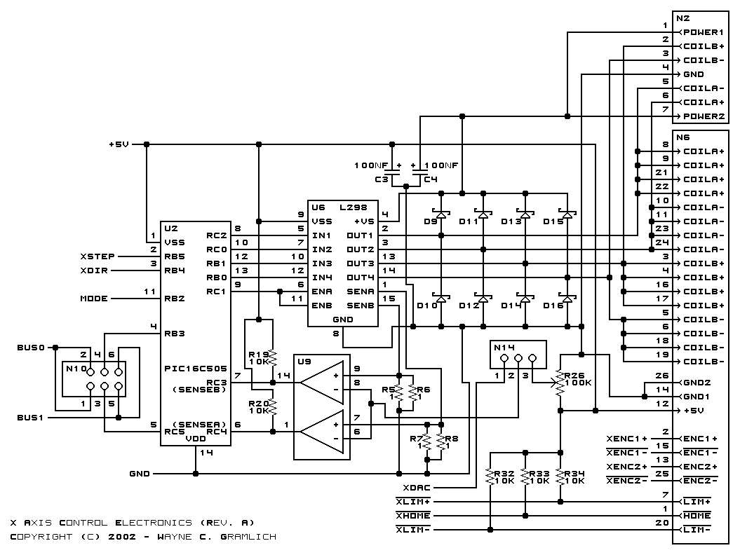 X Axis Schematic